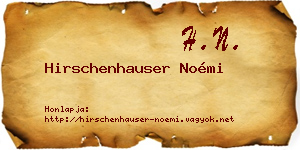 Hirschenhauser Noémi névjegykártya